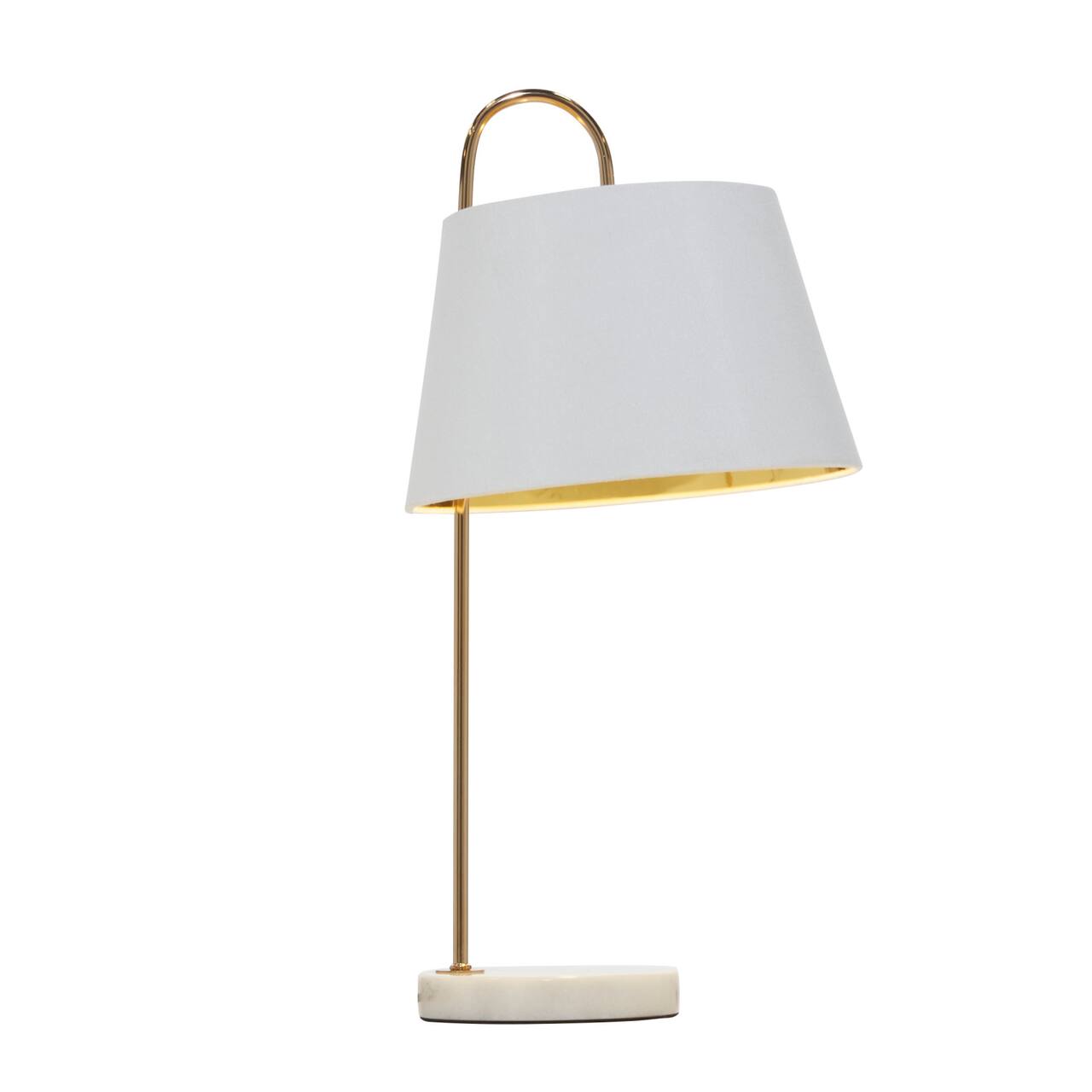 22&#x22; White Metal Modern Table Lamp